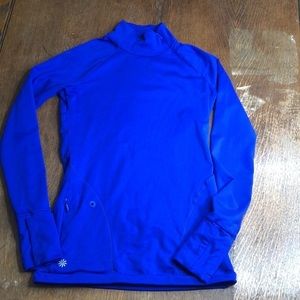 Athleta Mock Neck Long Sleeve Top Blue/Violet size XXS